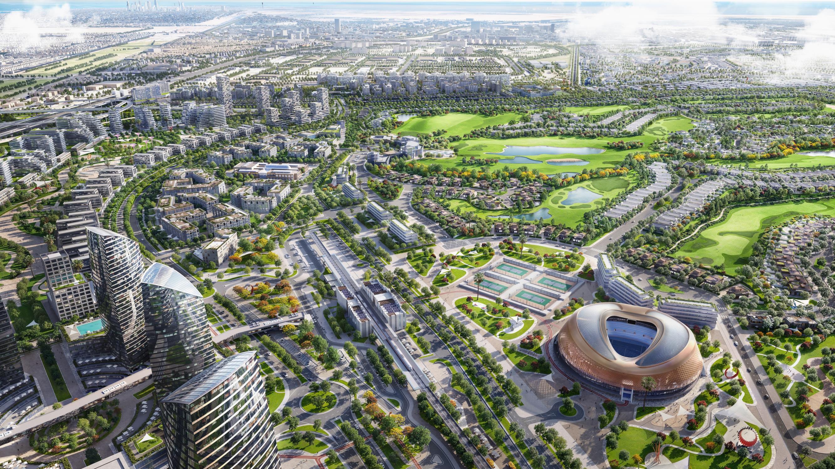 The Next Chapter – Pinewood Village od Wasl: zelená rezidence s jogging tratí a sportovišti v Al Qusais